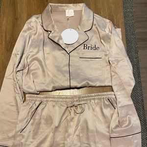 Bridesmaid pajamas, bride pajamas, silky pajamas,